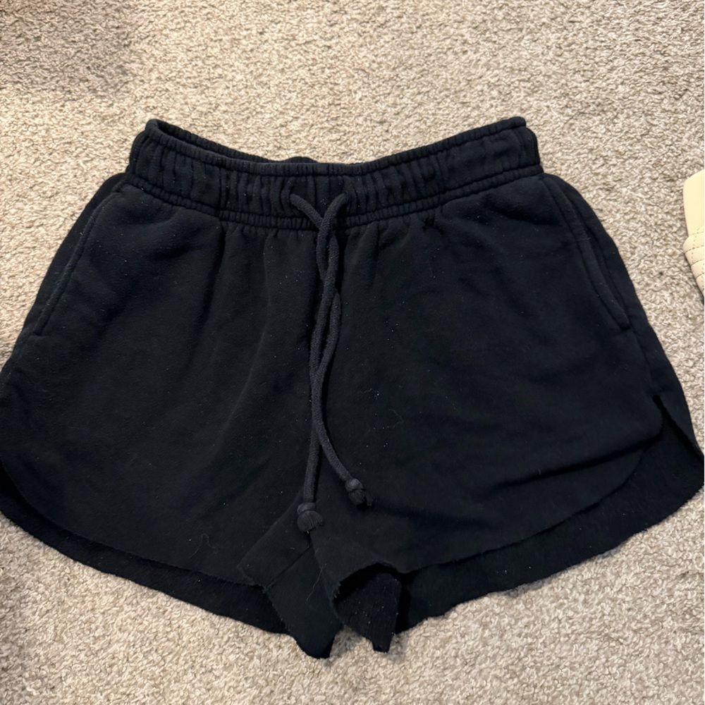 Women’s Black Drawstring Lounge Shorts